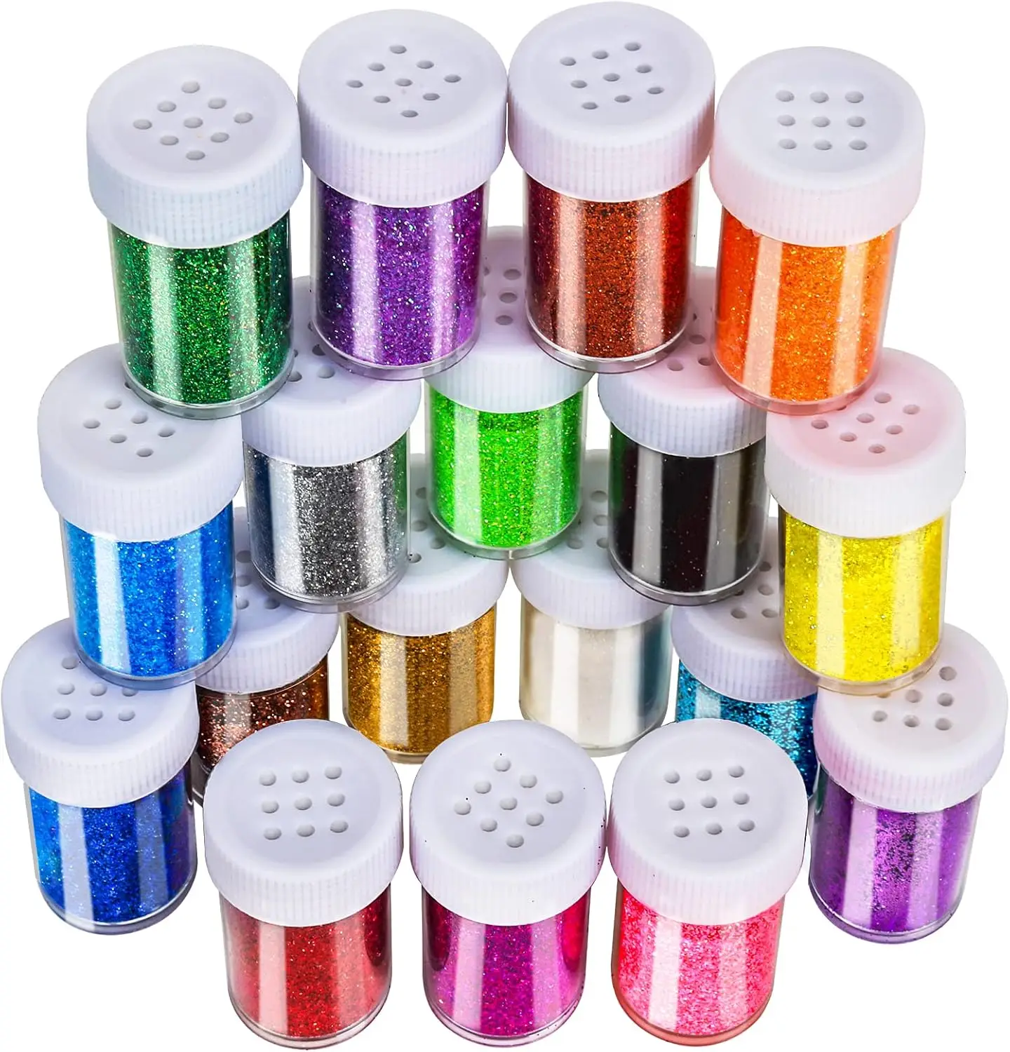

Fine Glitter 18 Pack Extra Fine Glitter Powder Shake Jars for Resin Art Crafts Tumbler Scrapbook Jewelry Making Body Face Hair