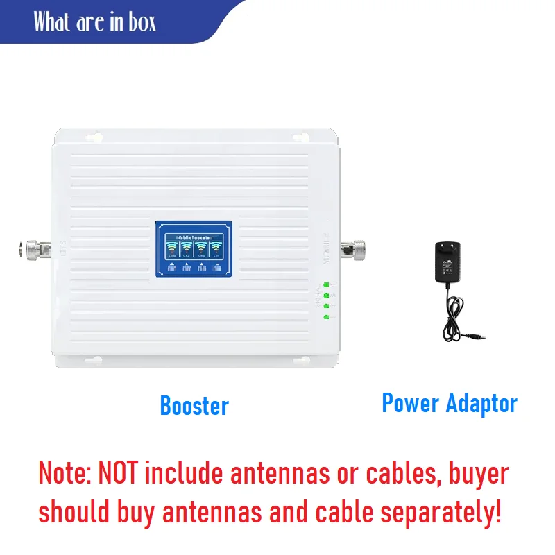 75dB 700 800 850 1700 1800 1900 2100 2600 5G 4G 3G B66 B28 B25 B8 B7 B5 B4 B3 B2 B1 Cellular Amplifier Signal Booster Repeater