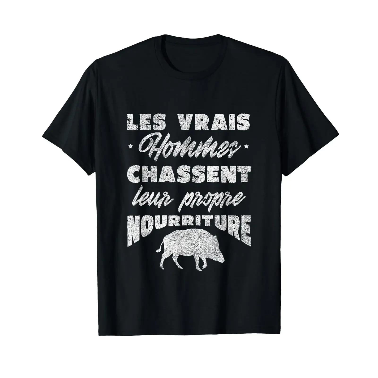 Hunting Dad Boy Boar Men's T Shirt vintage Washed Soft homme Casual Slightly streetwear graphic Stylish Top For Everyday Wear