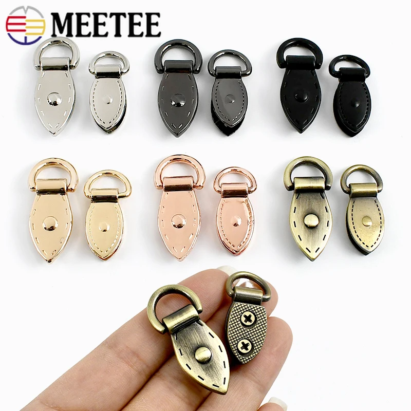 

4/10/20Pcs Meetee Metal Bag Side Clip Buckles Handbag Chain Screw Connector Hook Keychain Decor Ring Clasp Hardware Accessories