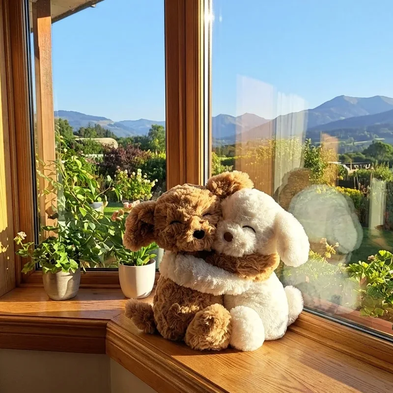 25cm/9.84in Hug the puppy Plush Doll Stuffed Plush Toy Child Kids Home Wedding Party Toys Children's Birthday Gift Home Decor