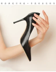 elegant Heels for women luxury Women Pumps Black High Heels Shoes Pointed toe Thin Heel Shallow Sexy Ladies Prom Shoes women