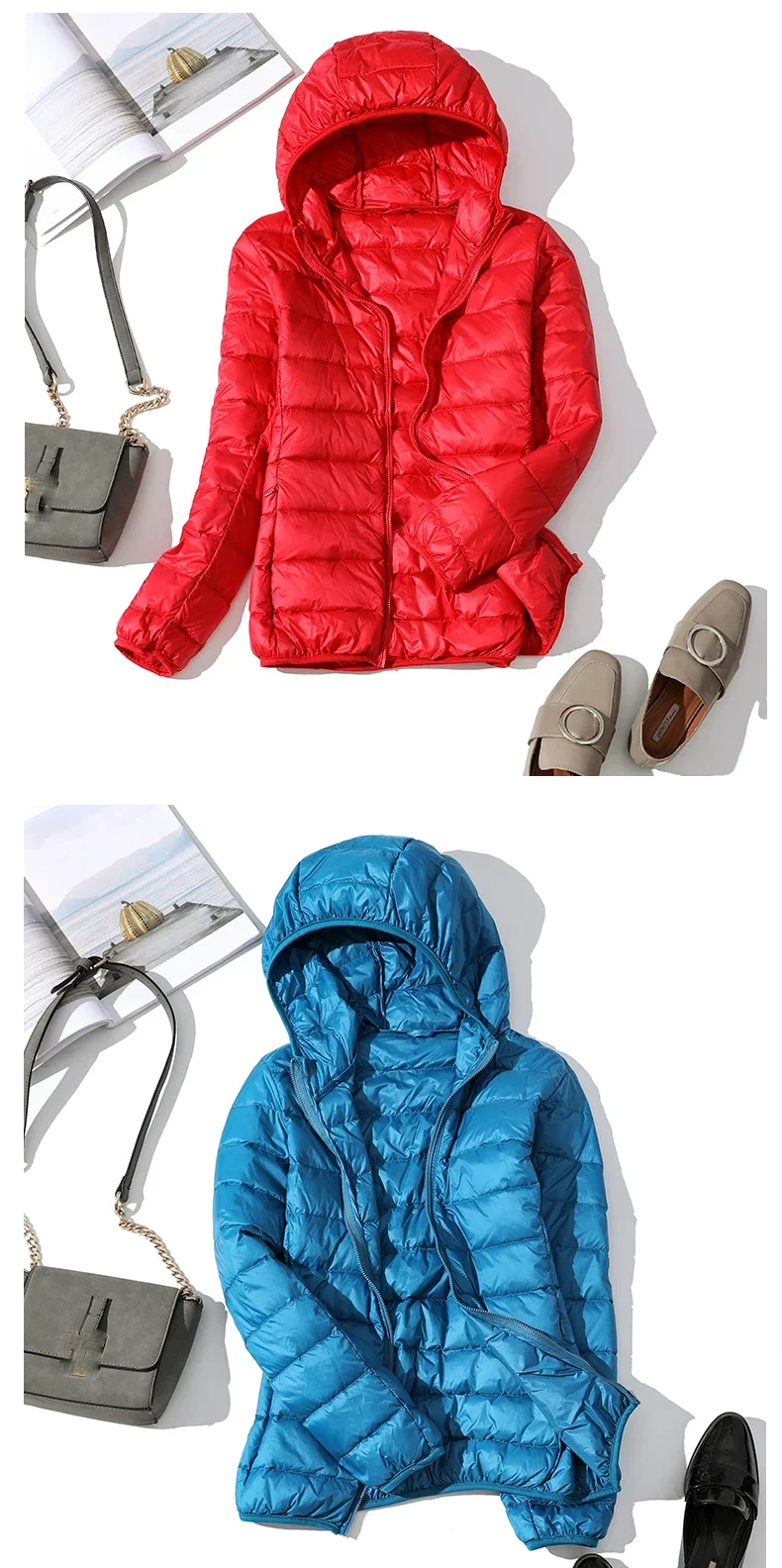 Ultra Light Down Jacket 2024 New Parkas Basic Winter Jackets Female Women Velvet Hooded Coats Autumn Down Jacket Womens Outwear