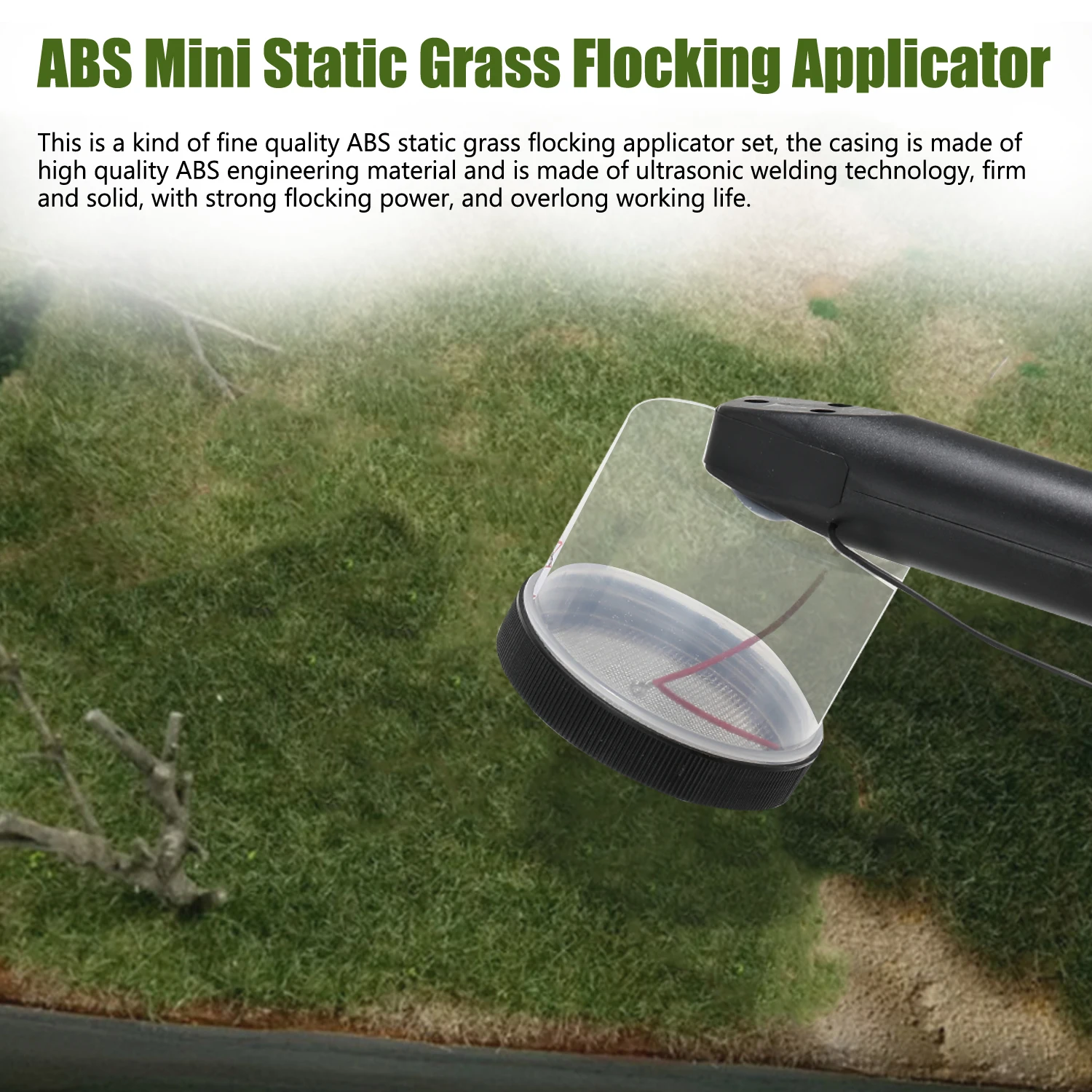ABS Antiskid Handle Mini Static Grass Flocking Applicator with 4 Colors of Grasspowders for DIY Scenic Modelling Sand Table - view 5