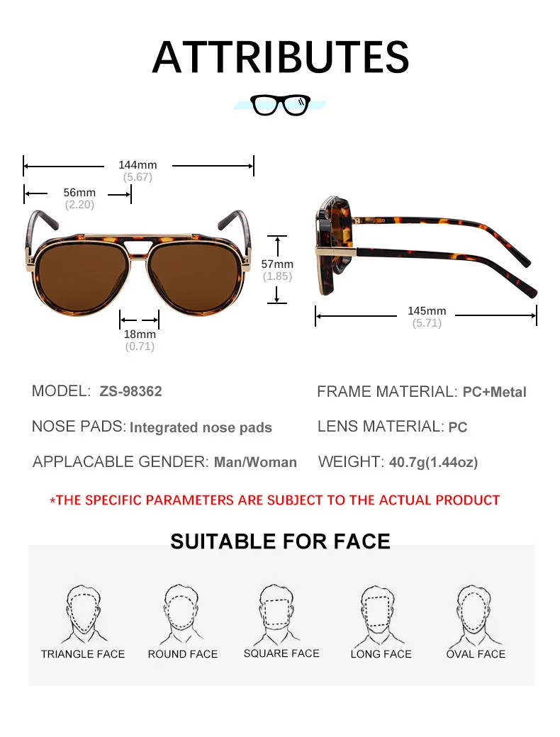 Übergroße Pilot Polarisierte Sonnenbrille Männer 2026 Luxus Marke Vintage Doppel Strahl Gläser Oval Punk Brillen Fahren Outdoor Shades – Detail 14