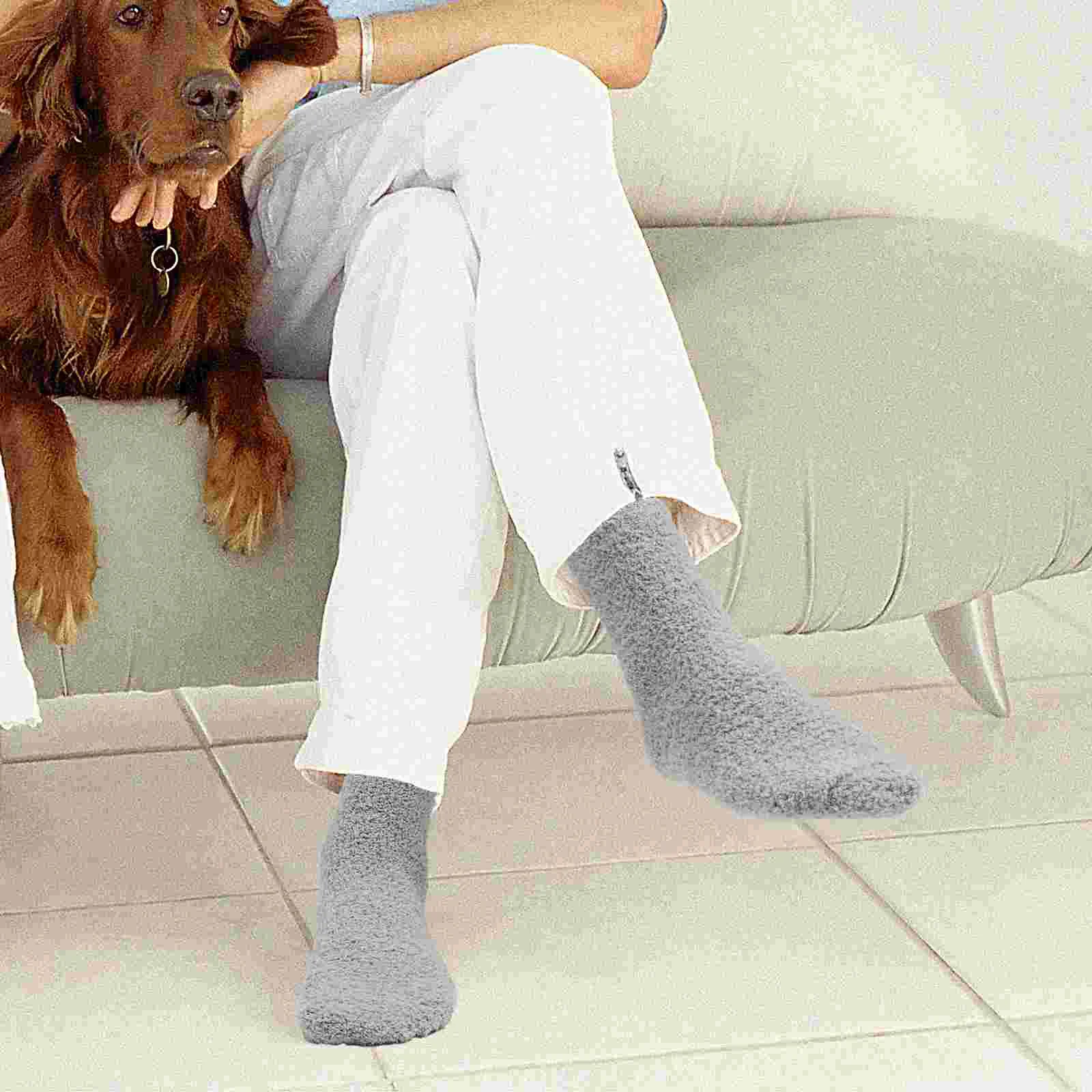 Thermal Sleeping Socks Home Stockings Slippers for Men Comfy Winter Stuffers' Aldult Fluffy