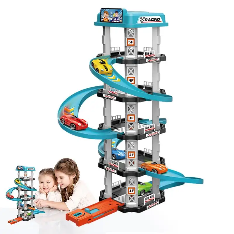 

Children Parking Garage games Toys Race Garage Track Playset Vehicle Playsets Car Garage Parking Adventure Toys Parking Gifts