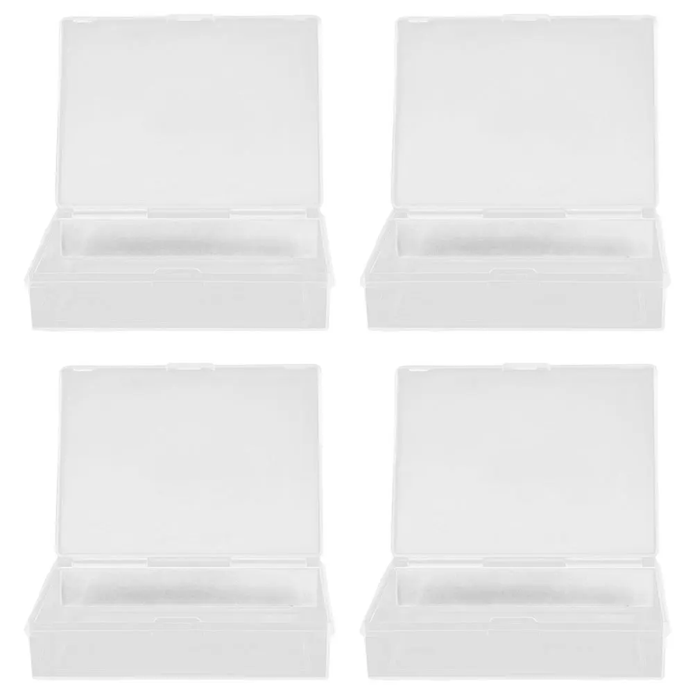 Scatola porta carte da 4 pezzi Custodia da gioco trasparente Custodie trasparenti Porta biglietti da visita Organizzatore in plastica