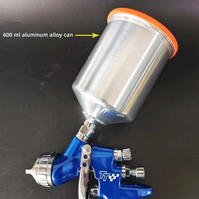 Spray Gun Pot for Devilbis Cup Aluminum Alloy Single Can Accessories 600 Ml Car Auto Airbrush Tools