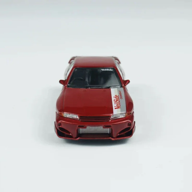 MINIGT متوفر في المخزون Nissan Skyline GTR R32 1:64 VeilSide Combat C-I Gem Red 987 Diecast مجموعة نماذج السيارة ألعاب