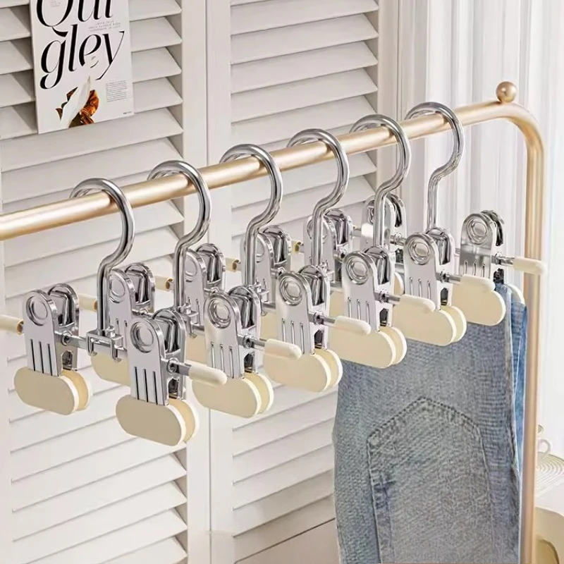 Pants Clip Household Seamless Hanging Pants Hanger Clip To Dry Underwear Shorts and Skirts Baby Special Children's Trouser Rack