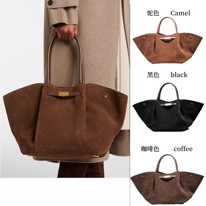 

Suede Pallet Large Capacity Commuter Tote Retro Shoulder Underarm Tote Women's Bag