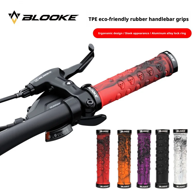 

Bike Handlebar Grips, Non-slip Comfort Double Lock-on Shock Absorbing Eco-friendly Rubber Grips