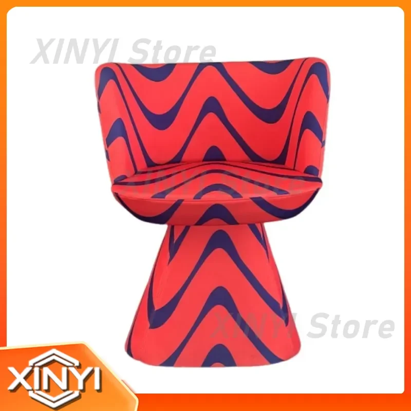 Simple Nordic Light Luxury Styling Cotton Modern Rotatable Dining Chair for Restaurant Hotel Home Living Room Leisure Use