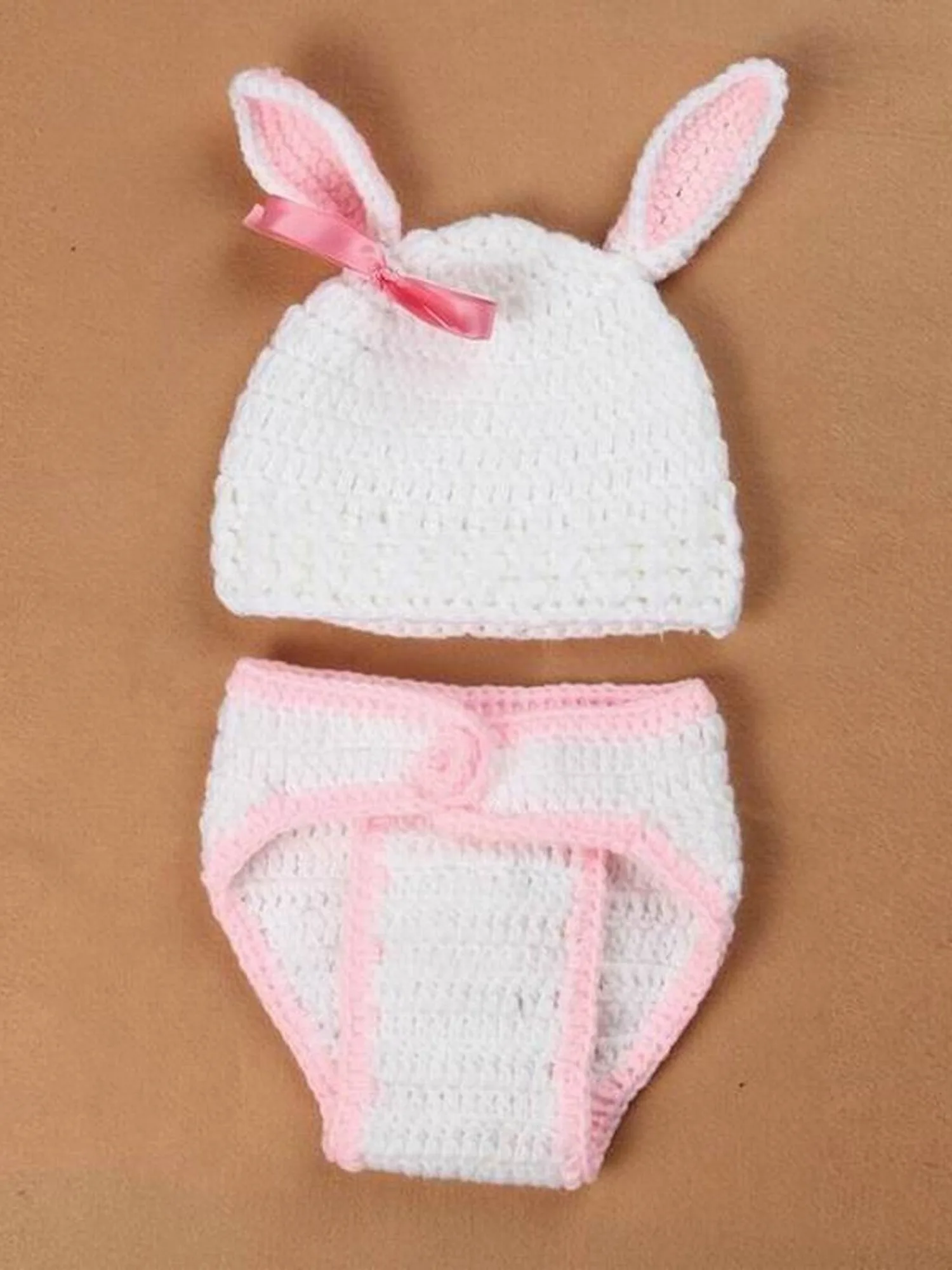 أرنب لطيف الأذن والذيل متماسكة قبعة والملابس الداخلية للأطفال الذكور ، السراويل حديثي الولادة ، التصوير الدعائم ، ملابس مريحة ، ملابس المؤخرة