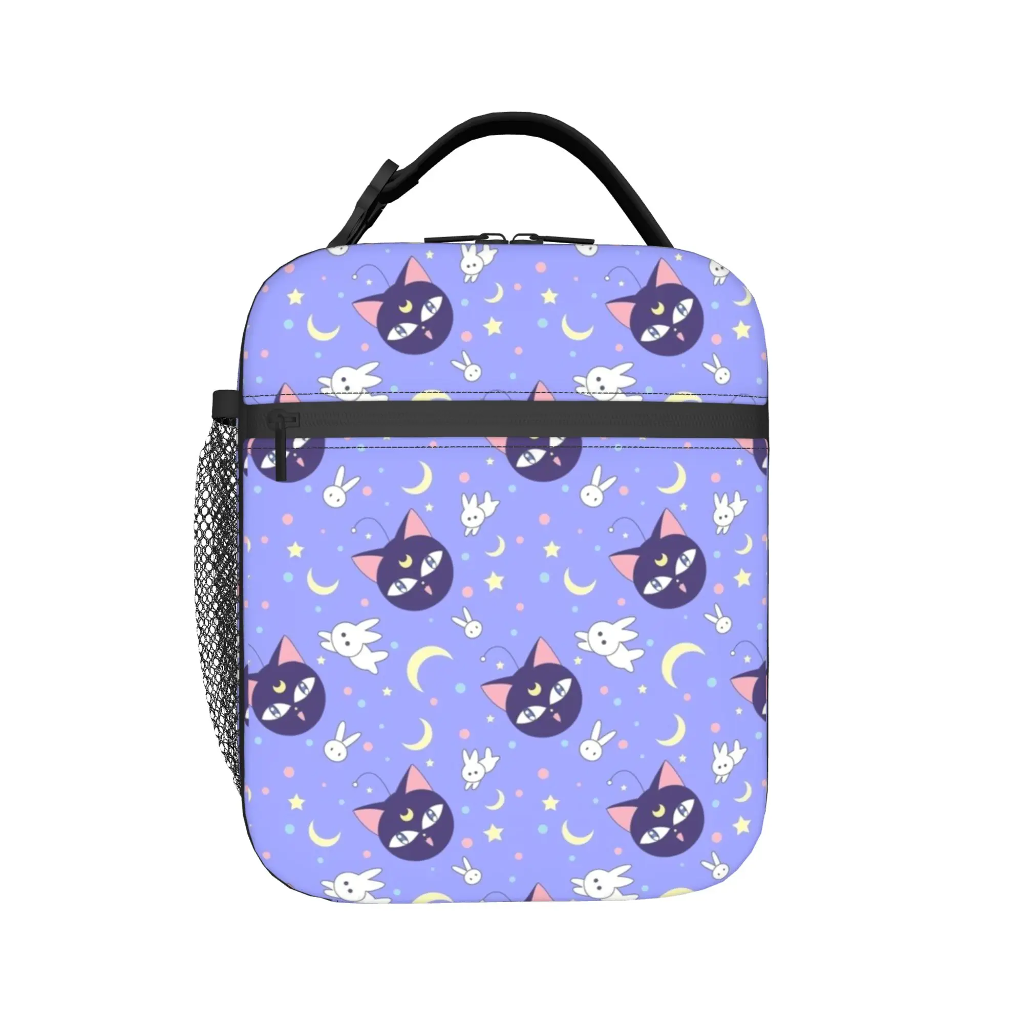 Usagis Tsukinos Cartoon Moon Cat Merch Insulated Lunch Tote Bag For Office  Food Storage Bag Portable Thermal Cooler Lunch Box