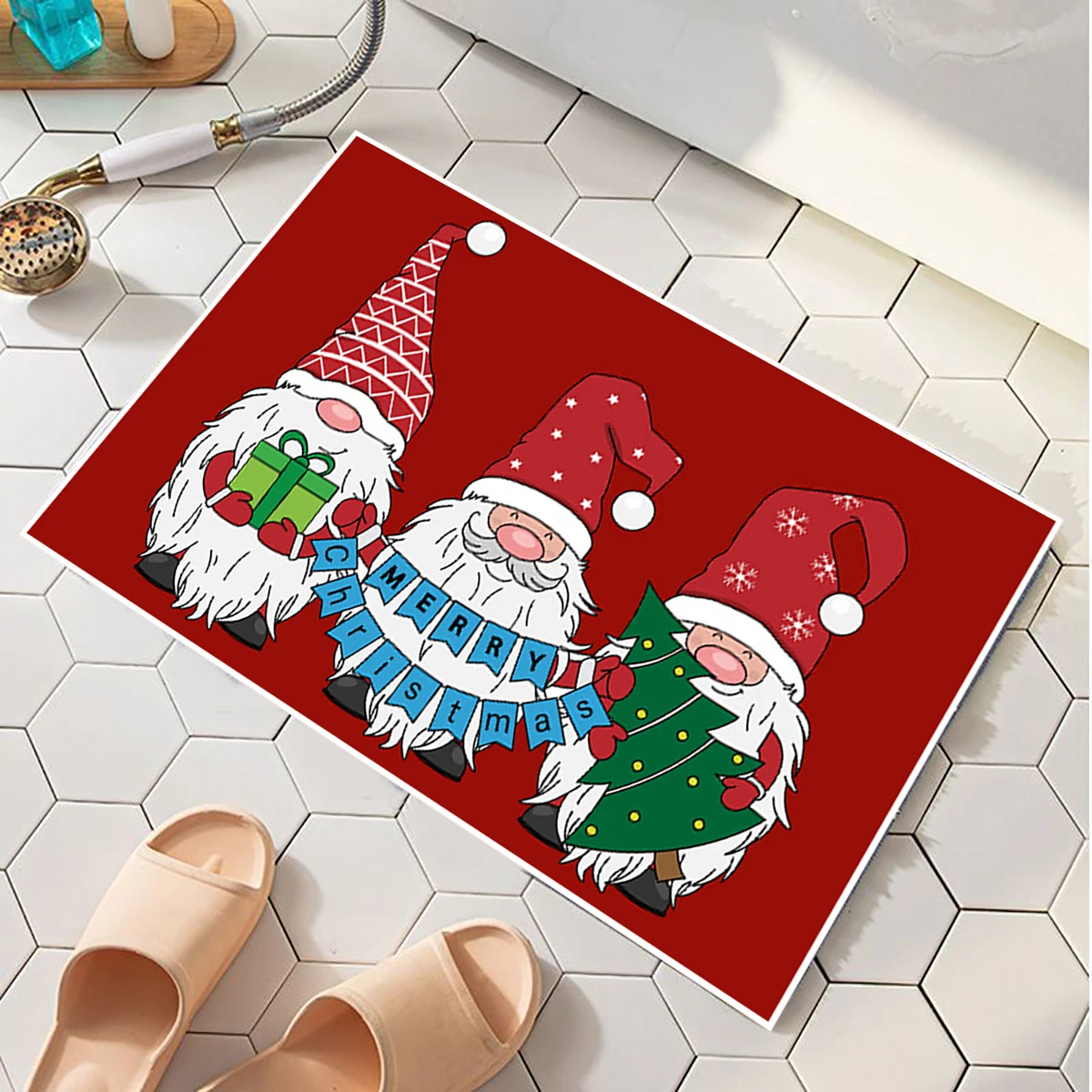 

Christmas Floor Mat Entrance Door Mat Bedroom Cute Snowman Carpet Decoration Home Decor 2025 New Year Gift Floor Mat