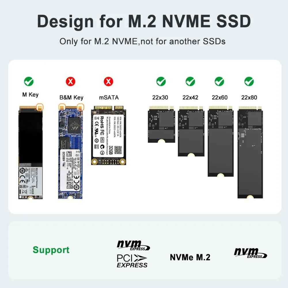 MAIWO-M.2 NVMe Gabinete SSD, Clone Offline, 10Gbps, Dual Bay, Docking Station, Caso Disco Rígido Externo, Disco para M2 SSD M Key