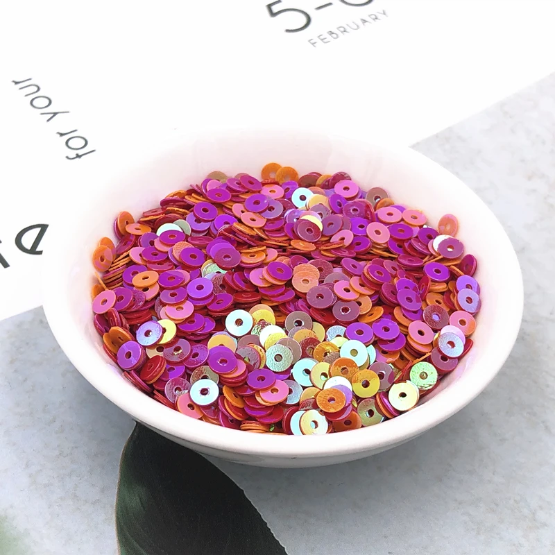 1000 pz/5 g/pacco 4mm AB colori Mix Match Paillettes in PVC per artigianato Paillettes cucito decorazione accessorio fai da te lentejuacao Para Coser