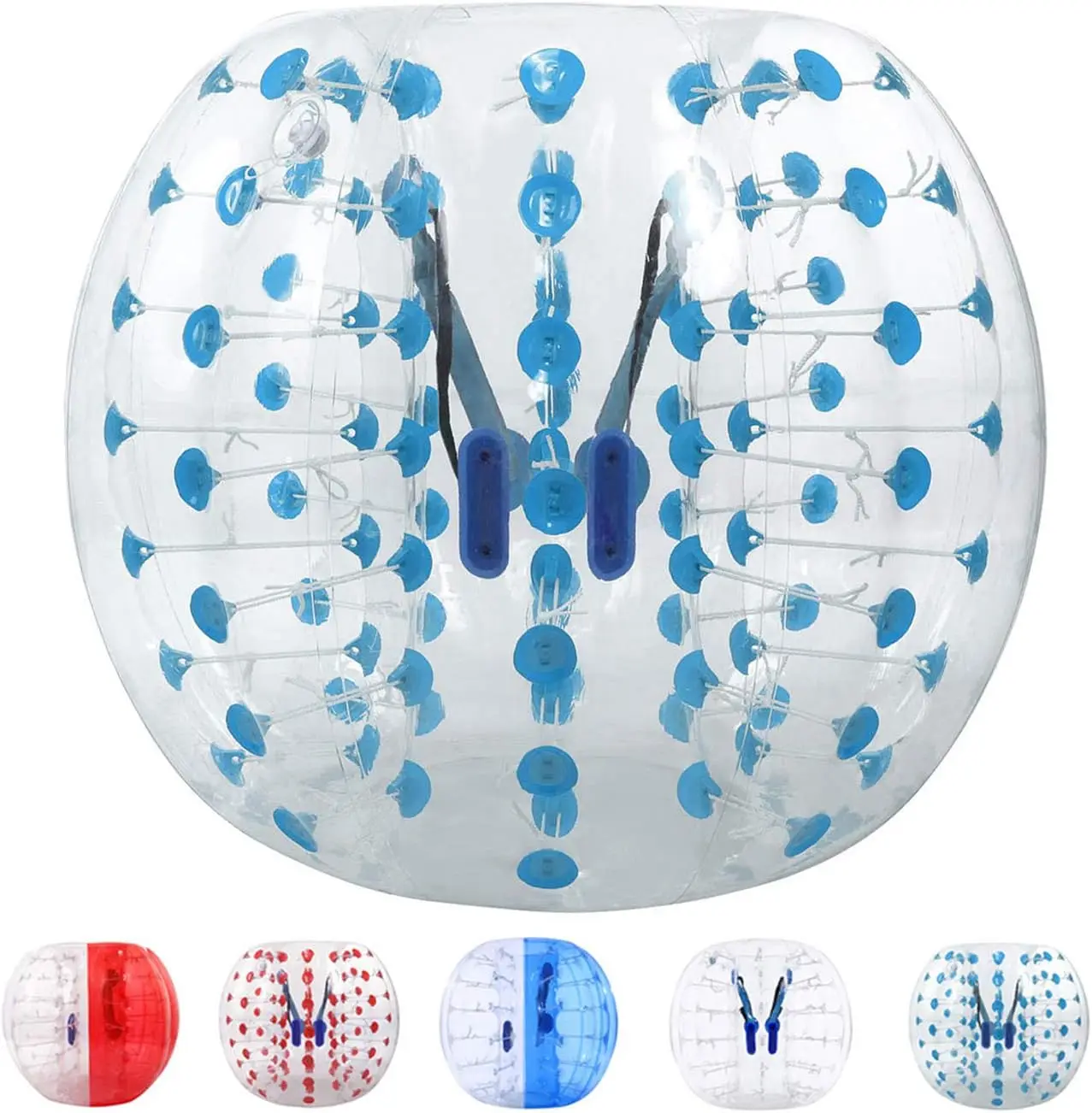 ลูกบอลกันกระแทกเป่าลม HIBADOU ขนาด 1.2 เมตร (4 ฟุต) ลูกบอลฟุตบอลแบบฟองอากาศ วัสดุ TPU ลูกบอลซอร์บ ลูกบอลแฮมสเตอร์สำหรับเด็ก