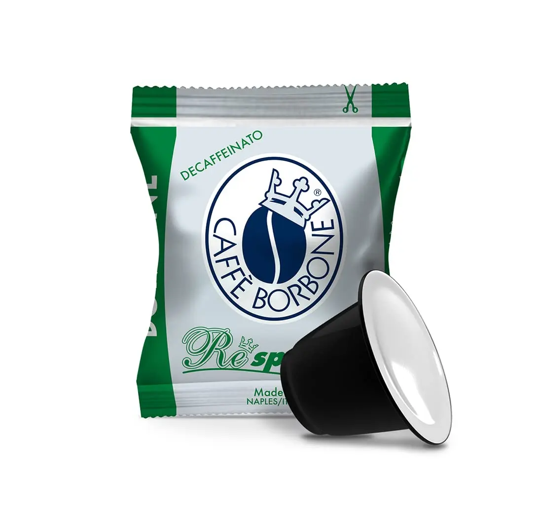 Café Bourbon Respresso, Mezcla de descafeinado - 100 cápsulas - Compatible con máquinas domésticas Nespresso *