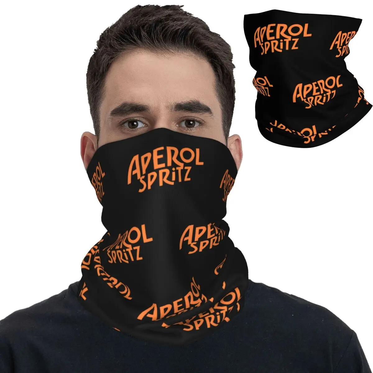 

Aperols Spritz Cocktail Bandana Neck Gaiter Printed Balaclavas Wrap Scarf Multifunctional Headwear Sports for Men Women Adult