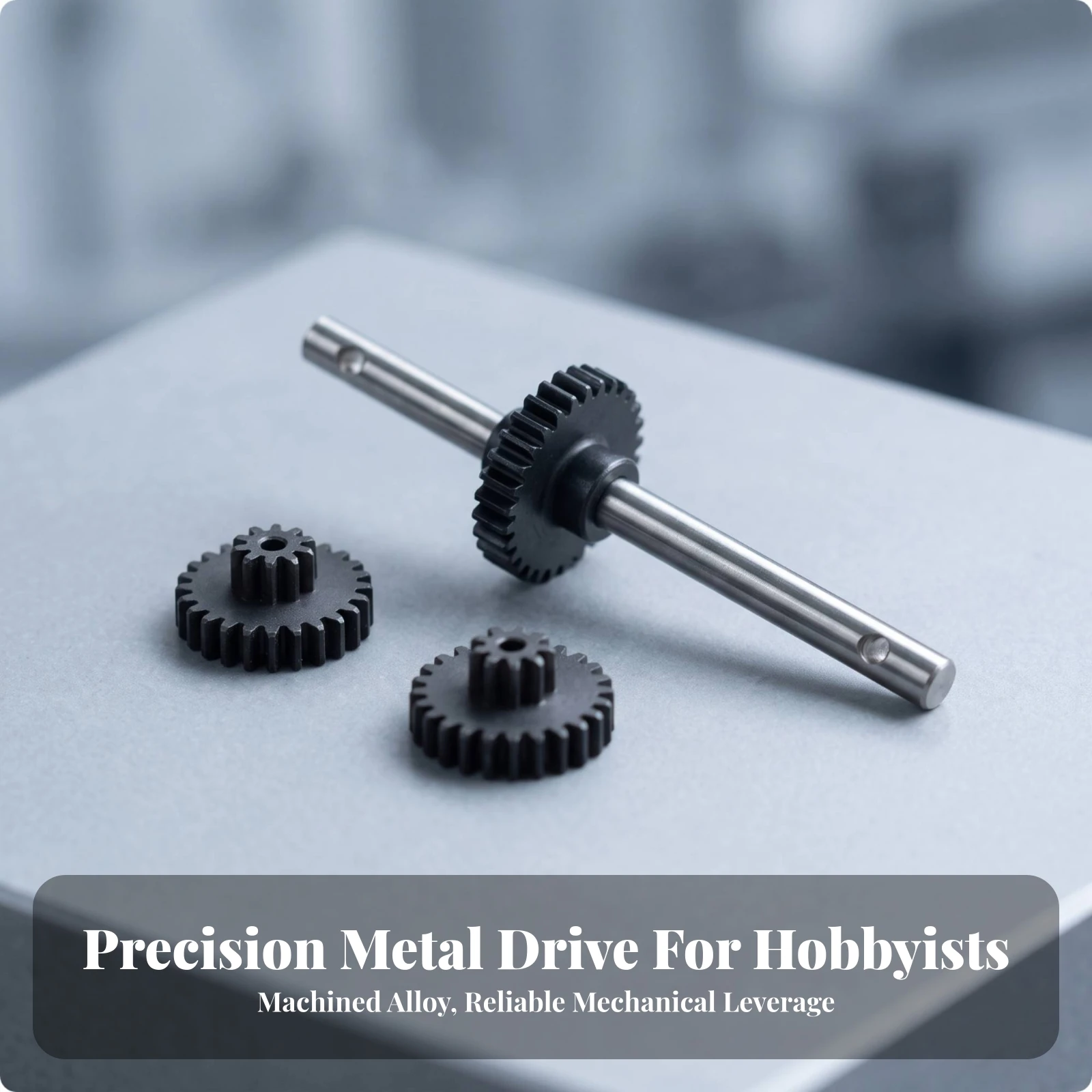 Model Car Drive Shaft with Gears Precision-Machined Alloy Drivetrain Drivetrain Part Hardware Reliable Mini