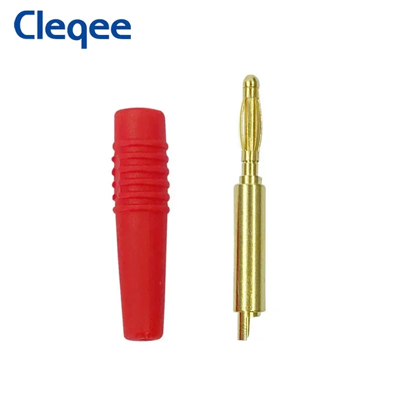 Cleqee P3011 10 Buah 2Mm Colokan Pisang Berlapis Emas Tipe Wilding Speaker Audio Amplifier Kabel Kawat Adaptor Konektor Colokan Daya