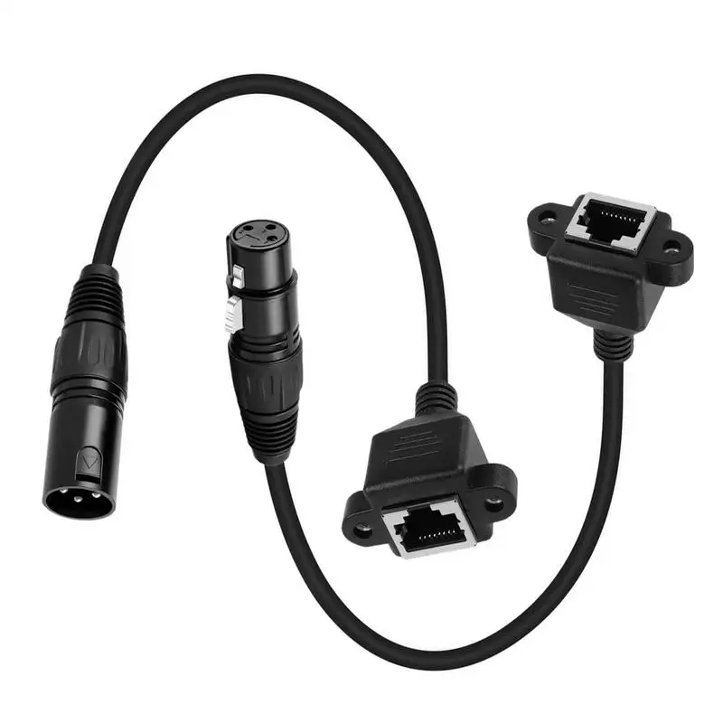 Female To Male Audio Cable Adapter Cable Female 3 Pin Network Connector Ethernet Audio Connector Extension Controller Converter