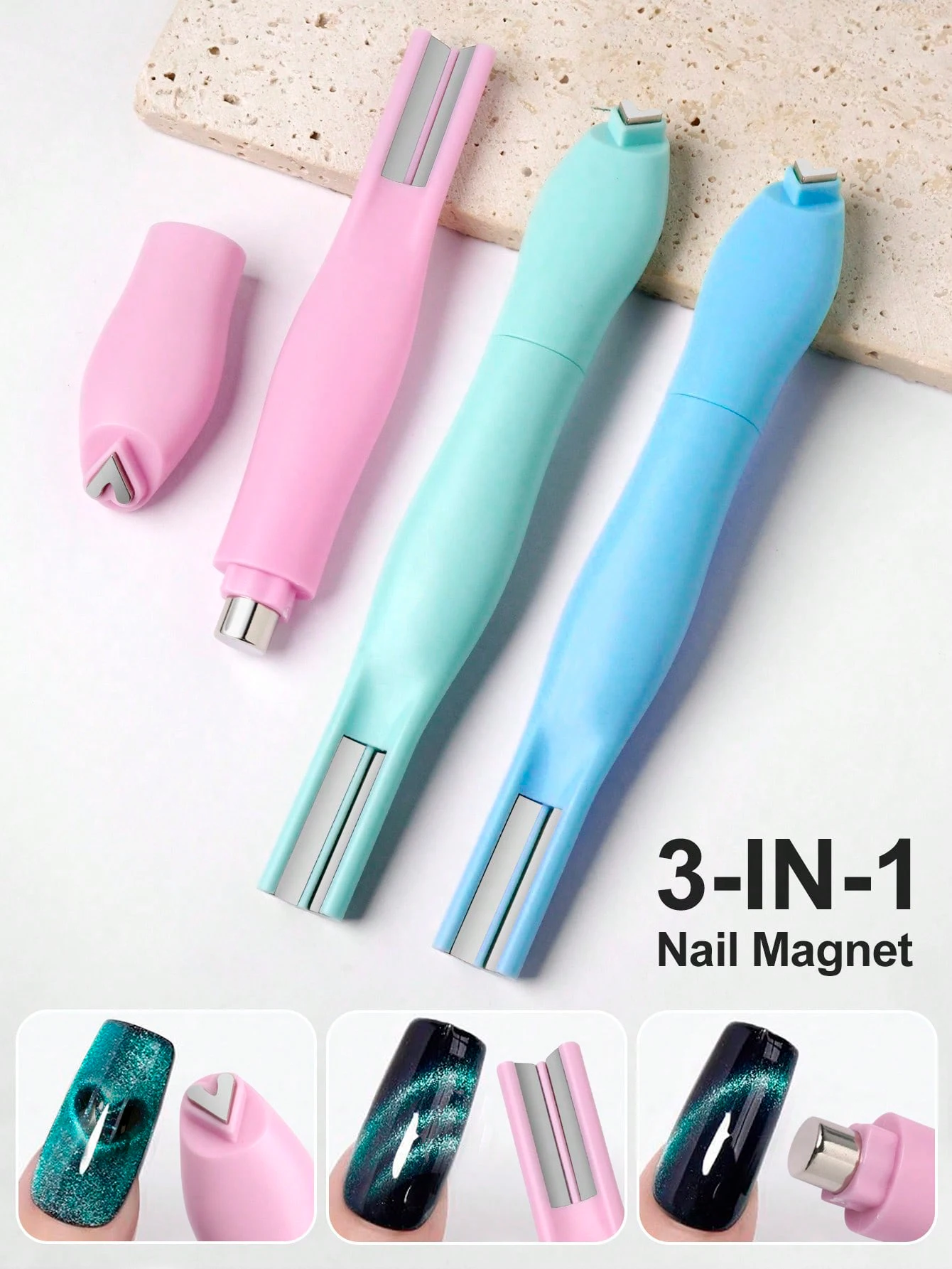 

Cat-eye magnetic heart-shaped snake-patterned gel polish with detachable magnet multi-functional magnetic nail tool