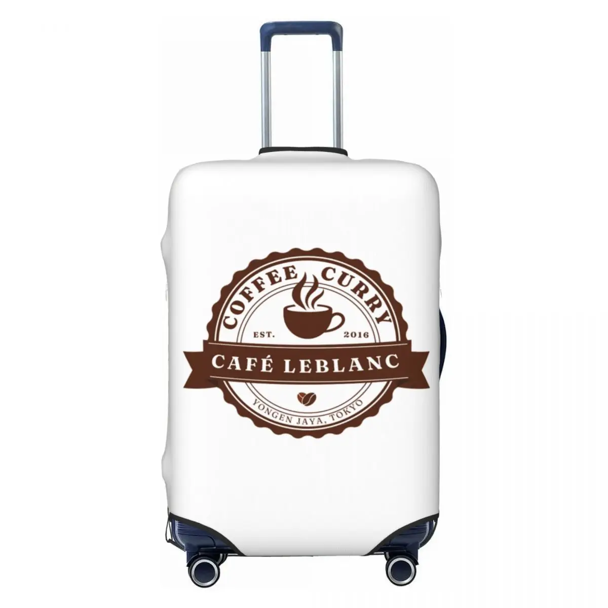 

Custom Cafe Leblanc Logo Luggage Cover Cute Game Persona 5 Suitcase Protector Covers Suit For 18-32 inch