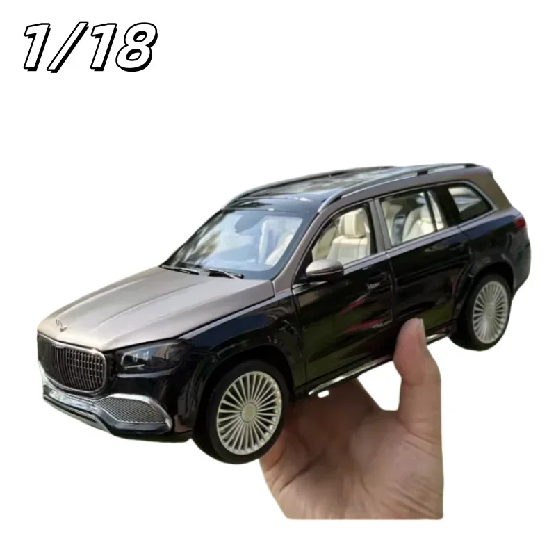 Mercedes-benz Maybach GLS 1/18, modelo de simulación de aleación, colección de juguetes decorativos para niños, regalos de vacaciones para niños, 600