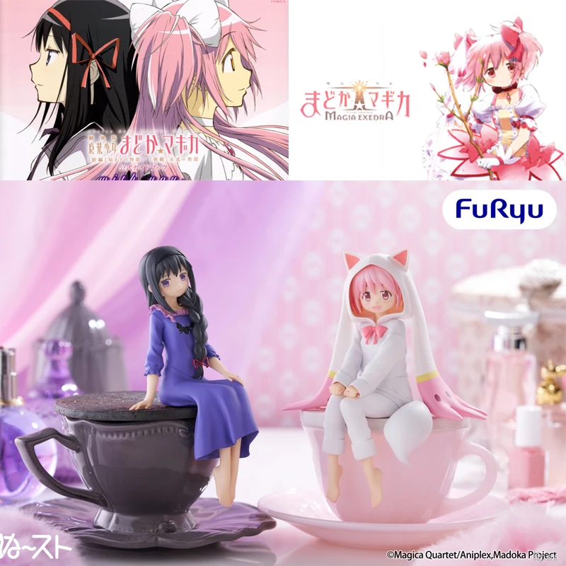 Figura Original Furyu Noodle Stopper ‌ Puella Magi Madoka Magica Akemi Homura ‌ Modelo Coleccionable de la Serie de Pijamas de Kaname Madoka