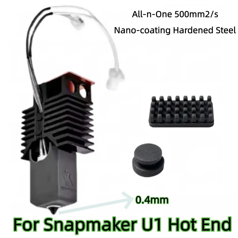 Nano-Coating Upgraded Hotend For Snapmaker U1 Hot End 0.4 mm 24V48w Ceramic Block Kit High Flow J Head For u1 printer