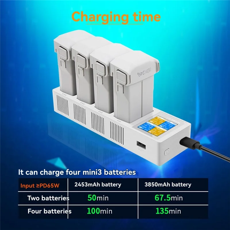 B03B-For DJI Mini 4/3 Pro Battery 3950Mah Mini 3 4-Way Battery Charger For DJI Mini 3/Mini 3 Pro Accessories