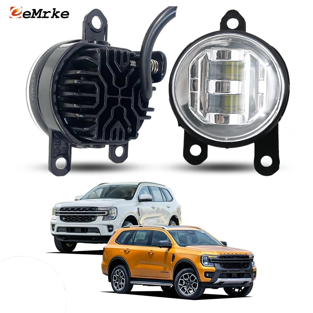 2PCs LED Fog Lights DRL Updated For Ford Ford Everest 2022 Wildtrak 2023 2024 2025 H11 Factory Replace Car Lamp 30W / or 14W