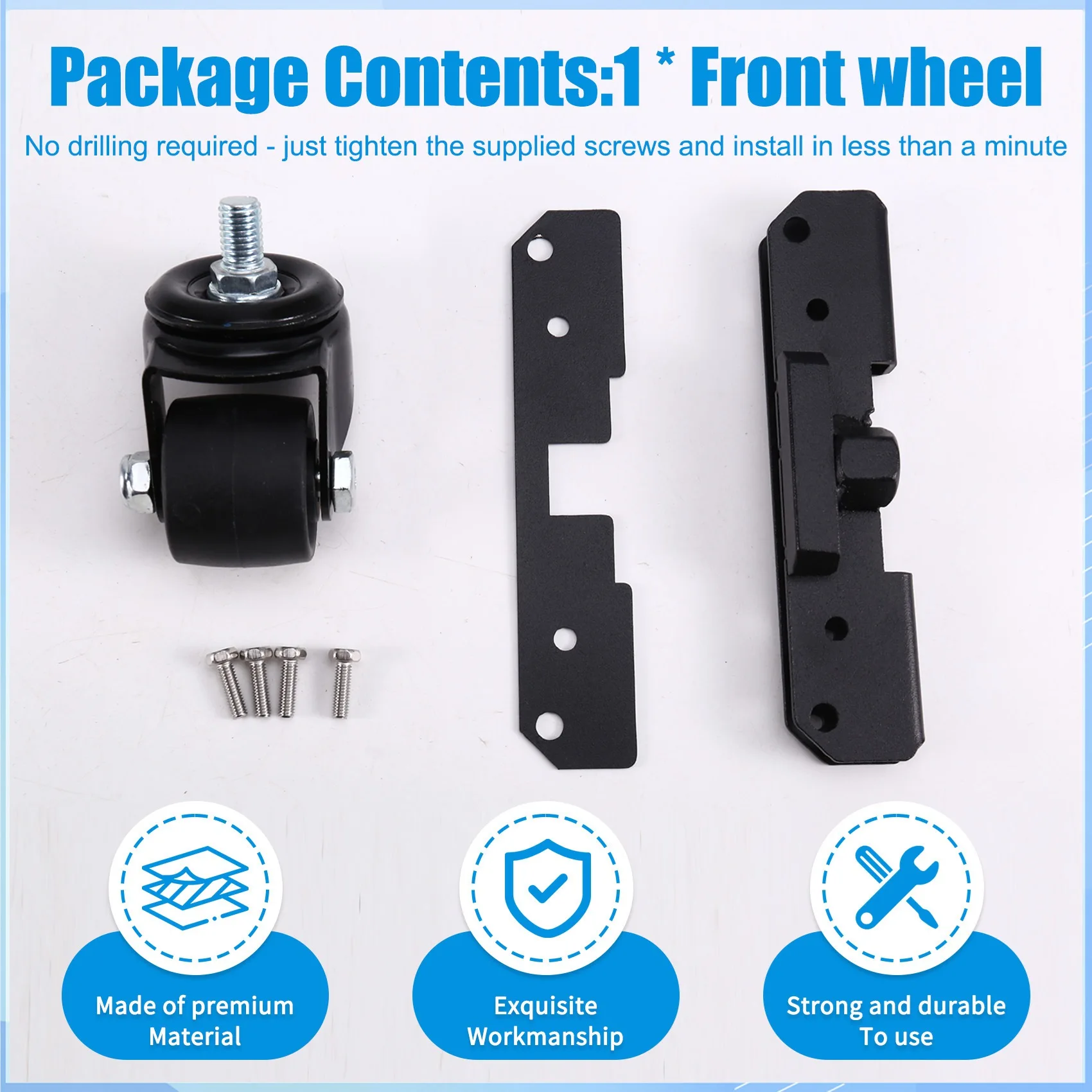 PZHI-Front Wheels Accessories For Packout Rolling Tool Box Caster Replacement Parts