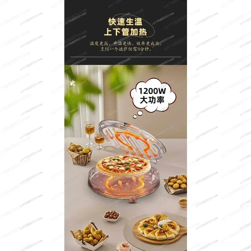 Electric Pizza Maker Machine Double Sided Pancake Kitchen Griddle Home Use 9 Inch Non-Stick Pancake Maker Machine Pizza Grill