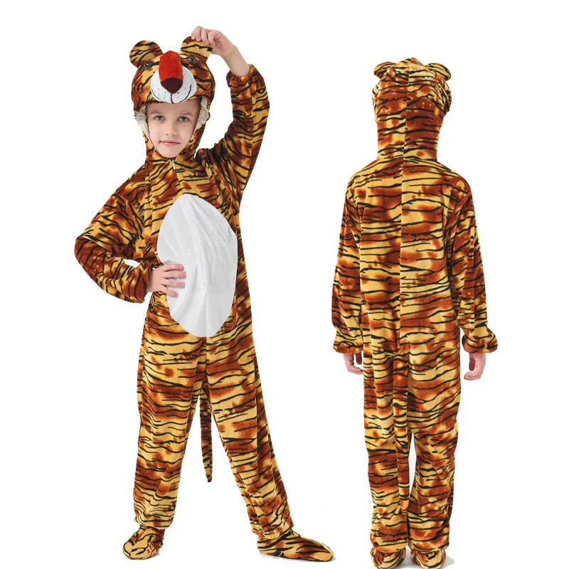 

Halloween Tiger Play, Children's Male and Female Animal Forest Tiger Siamese, Children's Drama Stage Costume