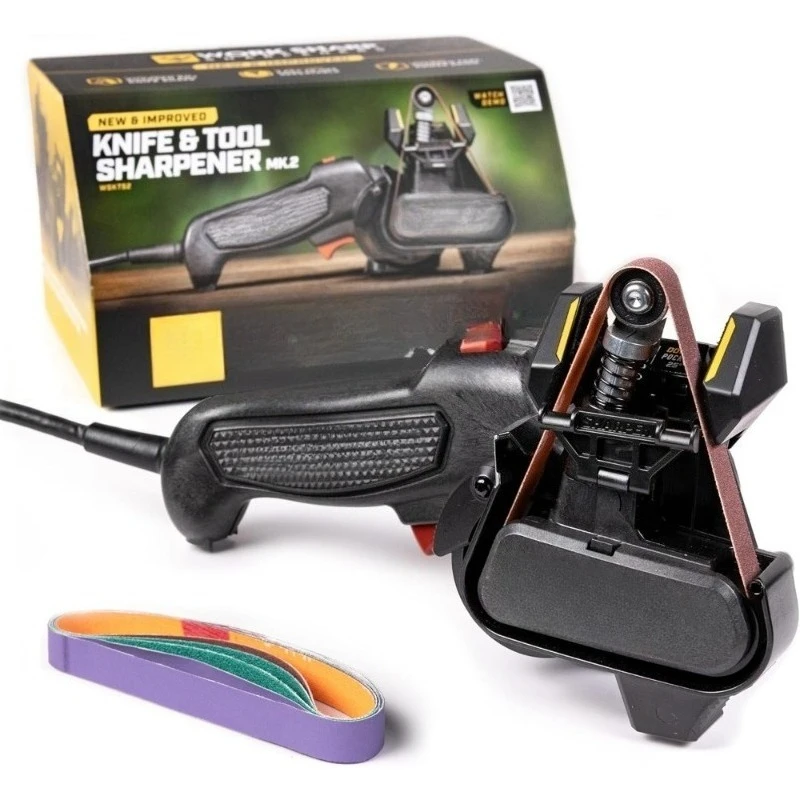 

Knife and Tool Sharpener with Extra Replacement Belts Electric Grinder Polishing Machine