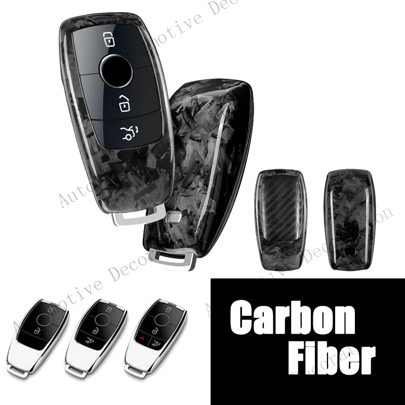 Z+ Carbon Fiber Car Key Fob Case Cover For Mercedes-Benz A B C E S G GLB GLC AMG