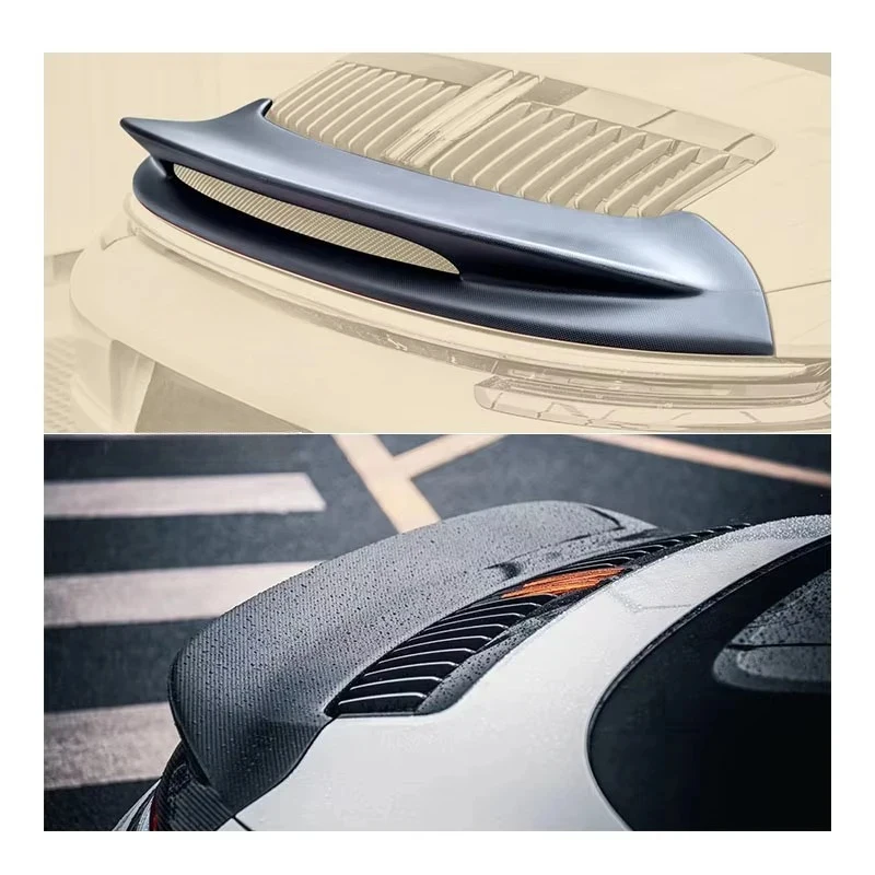 

Carbon Fiber Rear Spoiler Upgraded Bumper Body Kit With Exhaust Cut Outs For 911 992.1 992.2 Targa