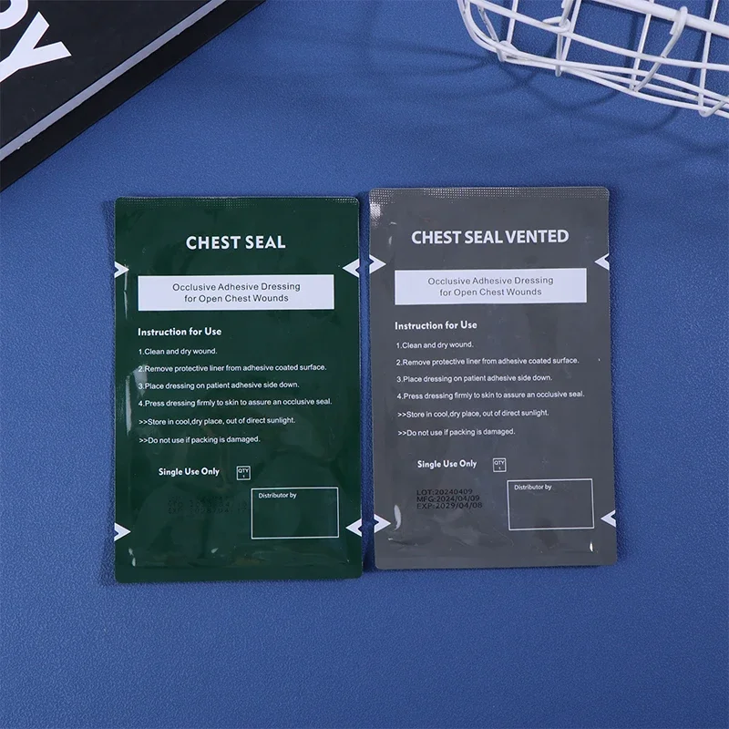 Portable Square Medical Chest Seal Vented Dressing Bandage First Aid Kit Rescue Chest Seal Outdoor Emergency Medical Tool - Image 4