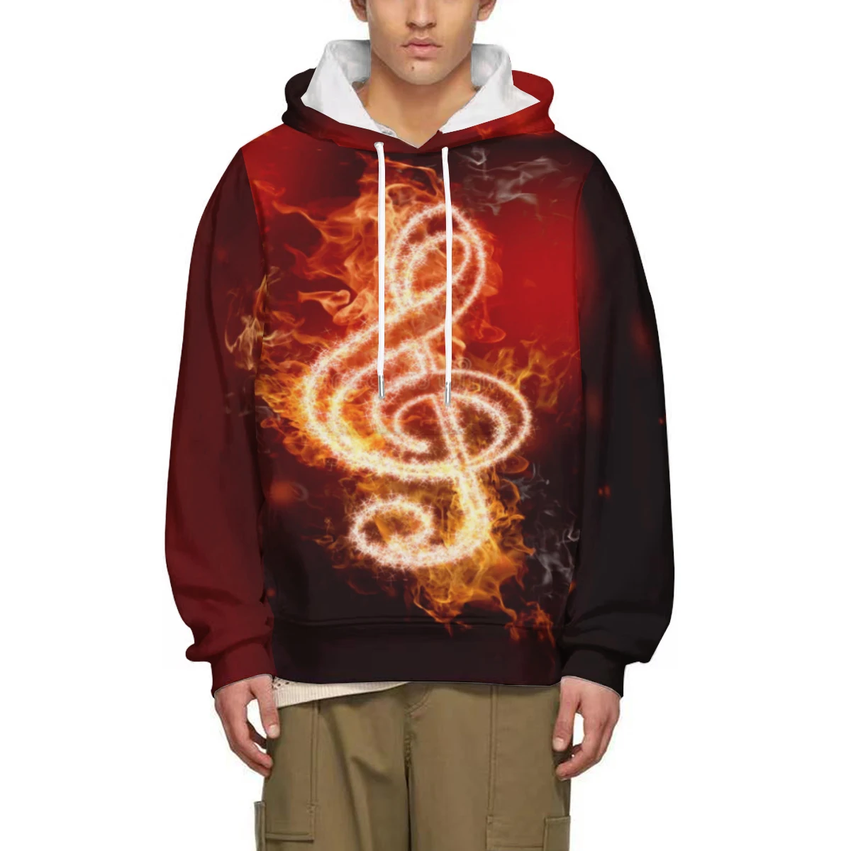 3D Hip Hop Music Guitar Print Hoodies For Men Christmas Hooded Sweater Fashion Men Clothing Long Sleeve Sweatshirt