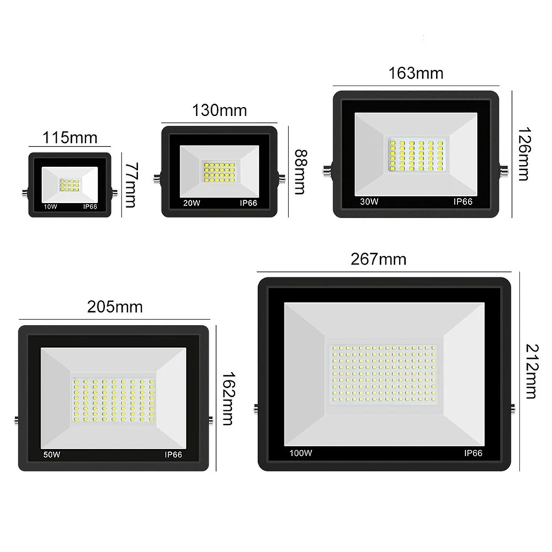 Projecteur LED avec détecteur de mouvement PIR, imperméable, éclairage d'extérieur, 180-240V