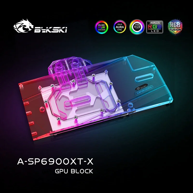 Bykski Water Block use for Sapphire RX 6800XT Nitro+ /RX 6900 XT Nitro GPU Card / Full Cover Copper Radiator Block /A-RGB / RGB