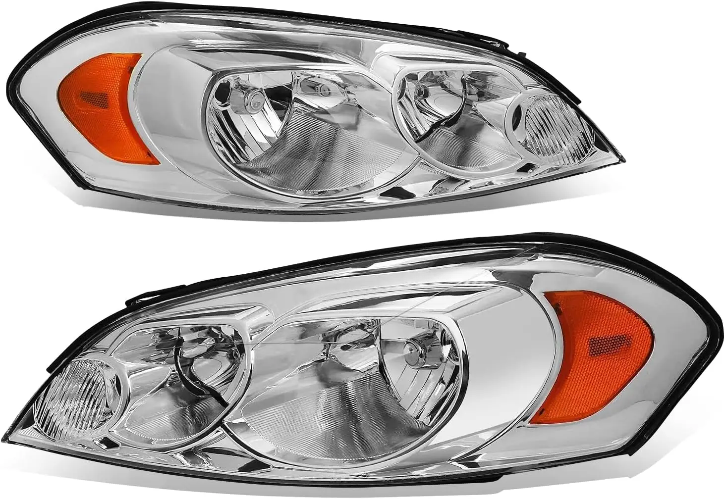 

Headlights Assembly Compatible with 2006-2016 Chevy Impala/Impala Limited Monte Carlo, Driver and Passenger Side Halogen Headlam