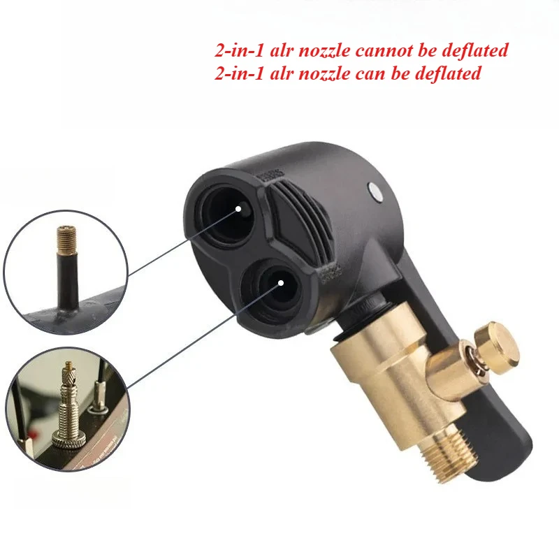 

1 шт., разъем клапана для накачивания шин, автомобильный мотоцикл, велосипедный клапан для шин, зажим для насадки, надувной насос, портативный адаптер 2-в-1