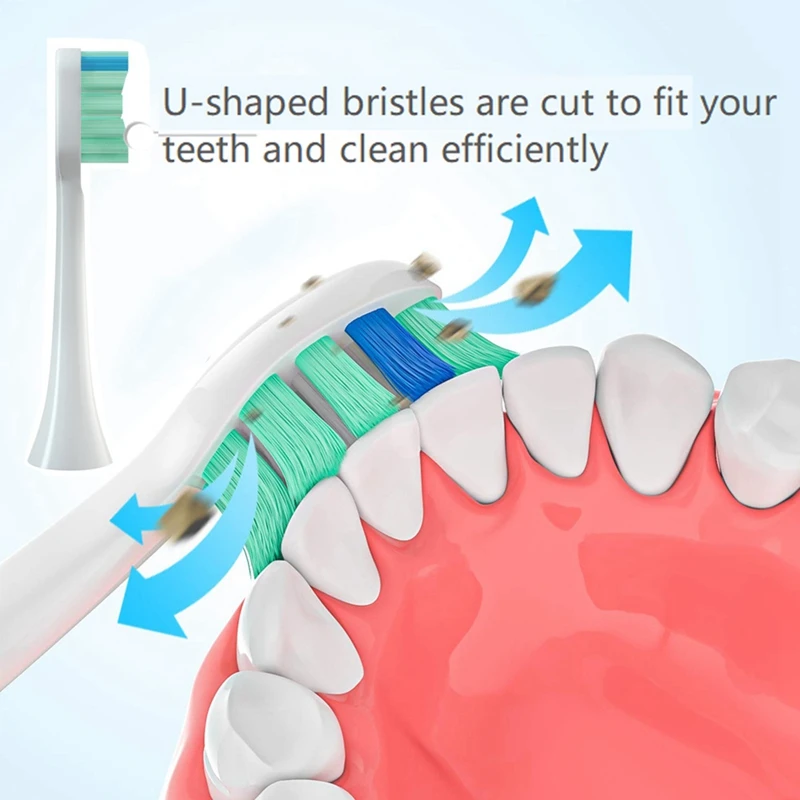 4 Stück verschiedene Farben Zahnbürsten kopf weiche Borsten elektrische Ersatzteile Zubehör