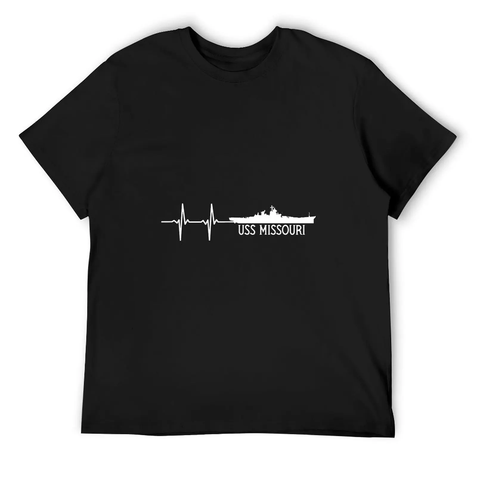 

Ekg Heartbeat Uss Missouri Bb-63 Battleship T-Shirt Louboutins plus sizes Funny t-shirt graphic t shirt vintage T-shirt men